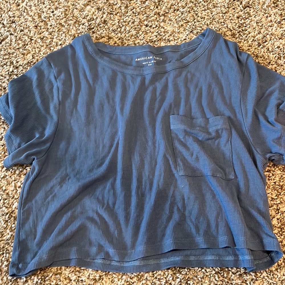 Blue crop top